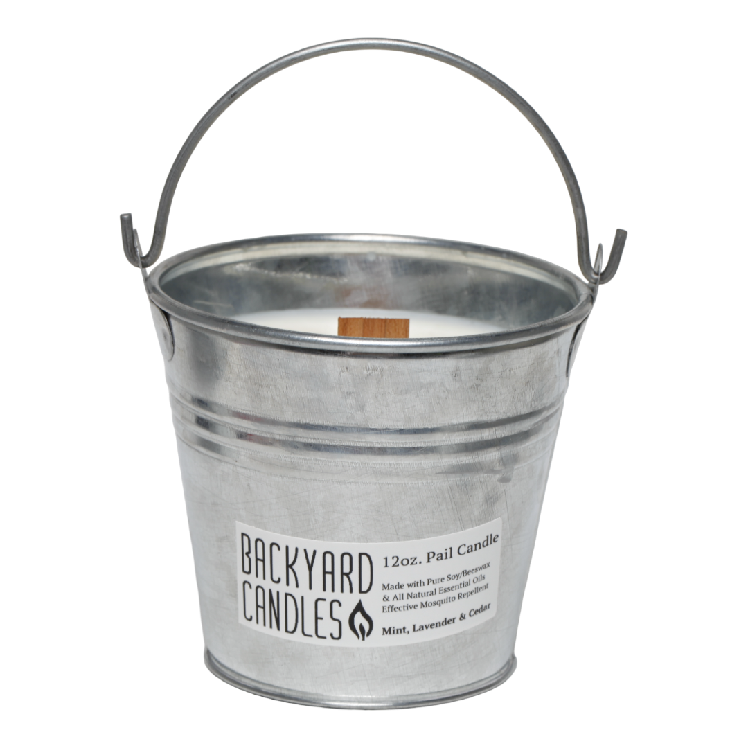 Outdoor 12oz Galvanized Pail Candle