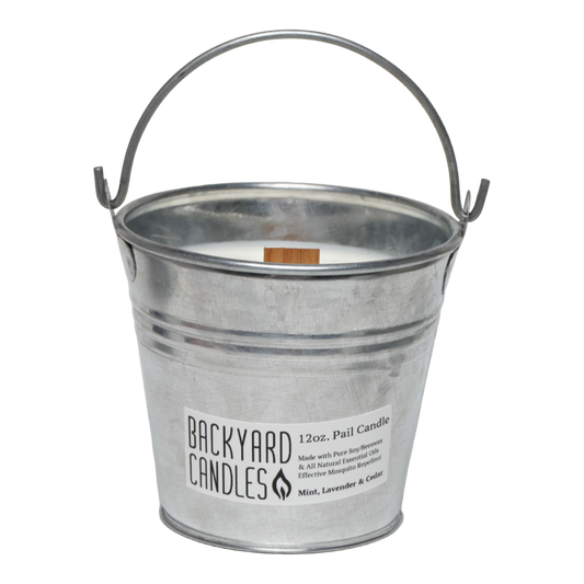 Outdoor 12oz Galvanized Pail Candle